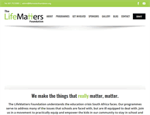 Tablet Screenshot of lifemattersfoundation.org